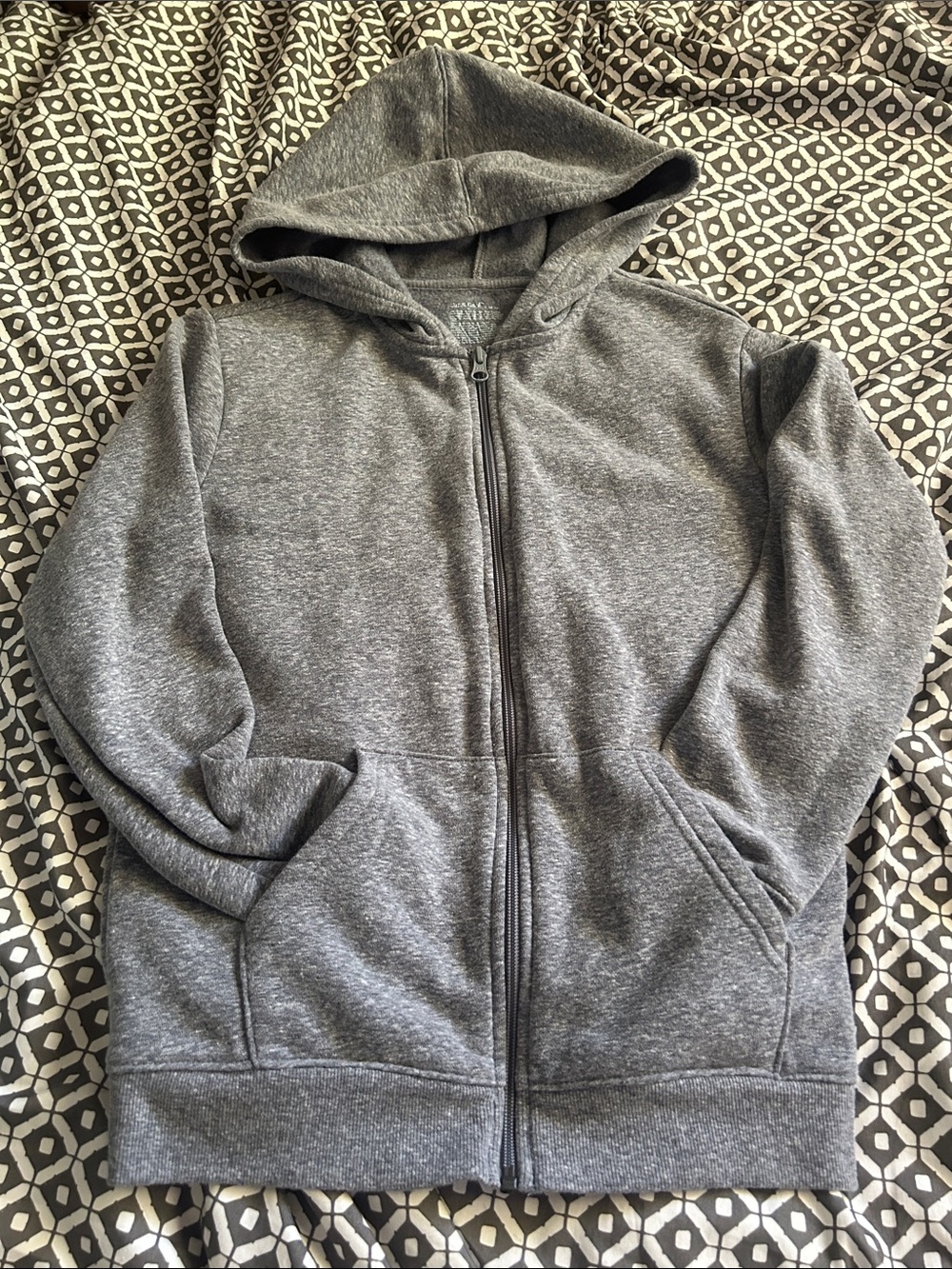 Cat & Jack Boy’s Gray Full-Zip Hooded Jacket